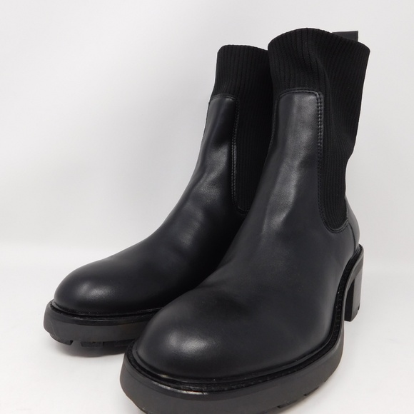 Steve Madden Women's Boots Kiley Bootie Black Platform Leather Lug Soles 10.5 - Picture 10 of 12